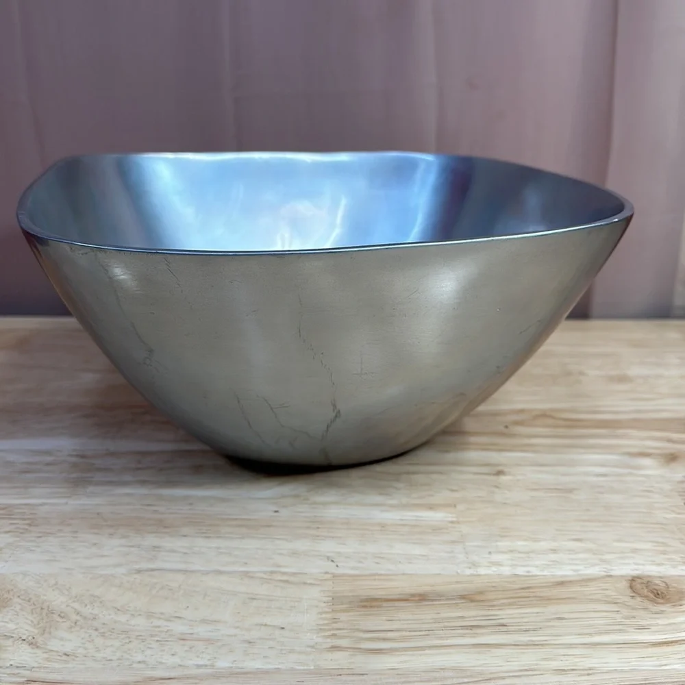 POTTERY BARN BARONA SILVER PEWTER BOWL